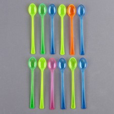 Tablespoons plastic, set 12 pcs., Mix colors