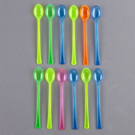 Tablespoons plastic, set 12 pcs., Mix colors