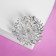 Brooch "Pearl plain", white color in silver