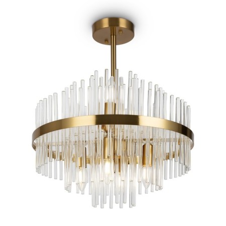 Suspended lamp 60W, 6he14, 52.5x45 cm, brass