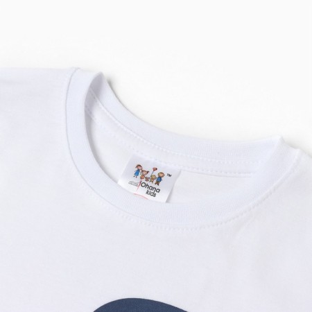 Pajamas for a boy (longshilly/pants), white/blue/raccoon color, height 116cm-1