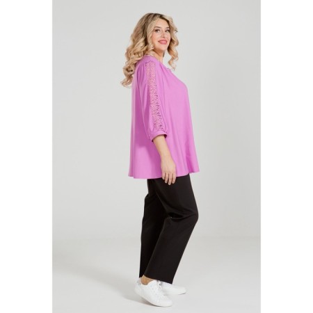 Female trousers, size 54, black color-2