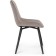 Stool on a metal frame Seda spinning metal/velor, black/latte 50x56x82 cm
