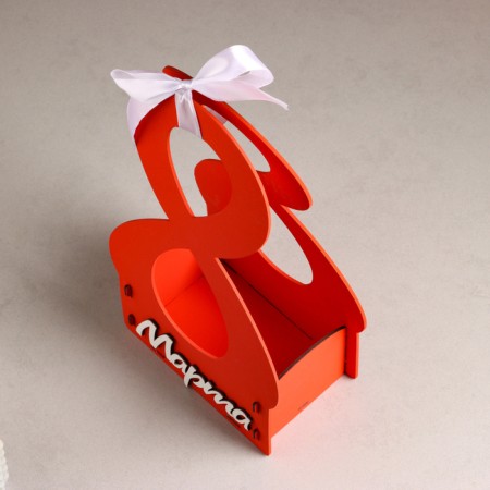 Wooden Kashpo "March 8" (17*10*28.5) red-white-2