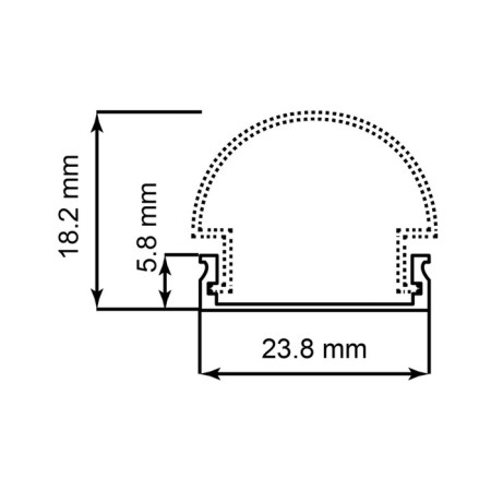 Feron, Cab283, 2 m, silver color LED profile for LED tape-1