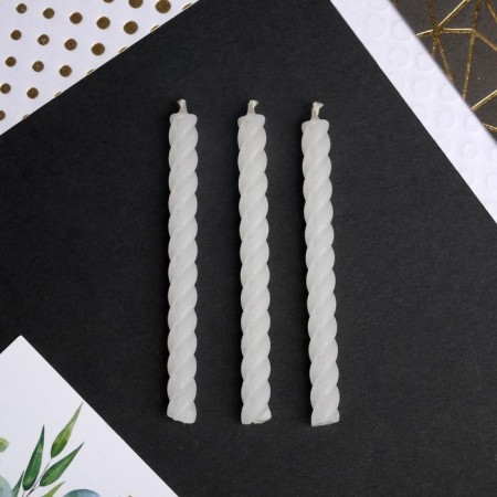 Candles for the cake, white, 16 pcs., 5 x 6.5 cm.-2
