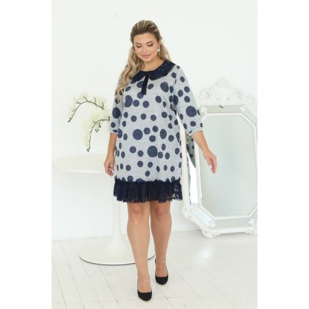 Women's dress, size 54, gray color-3