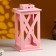 Kashpo wooden "Lantern. Provence" 17x17x31 cm pink coral
