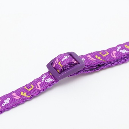 Two -layer collar with Fasteks "Music", 30 x 1 cm, purple-6