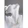 Set 2 objects: chocker, earrings "celebration" trio, white-golden color, 30 cm