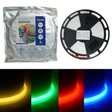 Flexible neon Feron 5 m, IP68, SMD4040, 120 LED/m, 14.4 W/m, 24 V, glow of RGB