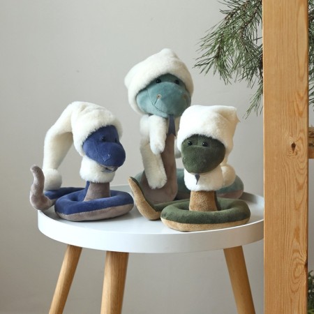New Year! Soft toy "Snake Mishushik", blue color, 15 cm-8