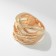 Ring Metal "Trend" triple interweaving, color gold, size 16