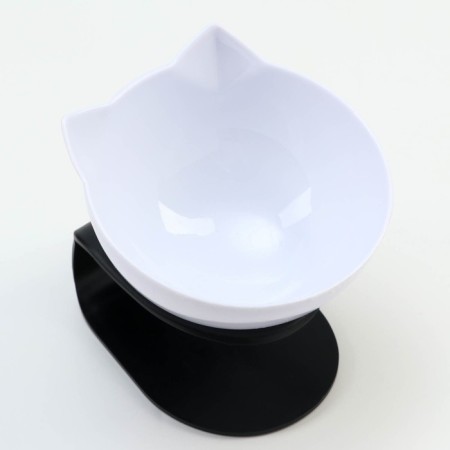 White bowl on a black stand 13 x 13 x 13.5 cm-3