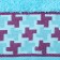 Terry towel Pied-de-Poule 70x130cm, Blue color, 460g/m, cotton