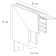 Connector Corner internal for the ARTE LAMP Expert-CCCESSORES A590806, 2.4x8x5.1 cm, black