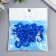 Decor for creativity plastic "Ring for the chain" bright blue set 25 pcs 2.3x1.65 cm