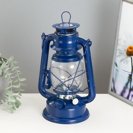Kerosene lamp decorative blue 14x18x27.5 cm Risalux-1