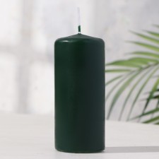 Candle - cylinder, 5x11.5 cm, 25 hours, 175 g, dark green