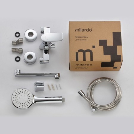 MILARDO DEMI DEMSB02M02 bath mixer, pour 200 mm, chrome-4