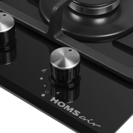 Honing panel HOMSAIR HGG323GCBK, gas, 2 burners, black-13