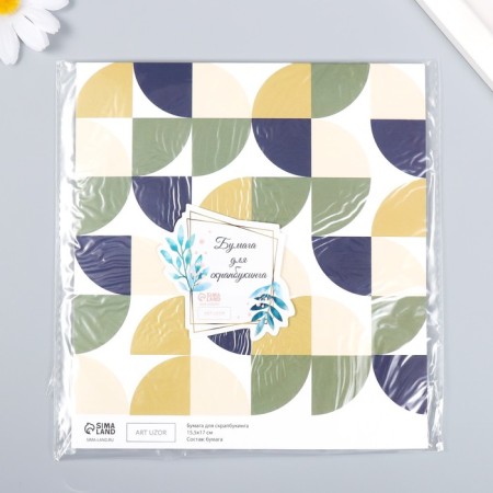 Scrapbooking paper "Snake" density 180 g 15.5x17 cm-3