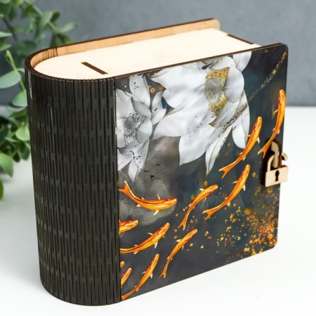 Casket-book "Fish" 14x14 cm mix-4