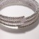 Bracelet spring "Pearls" small, d = 5.5, white color in silver