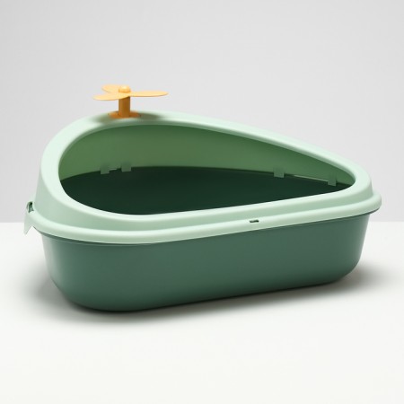 Toilet with a triangular side 47 x 41 x 19.5 cm, green-2