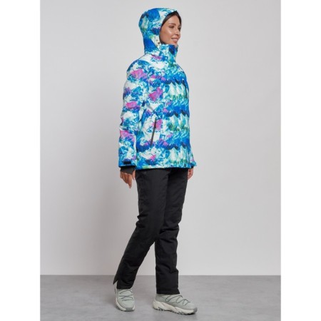 Ski costume female winter, size 48, blue color-6