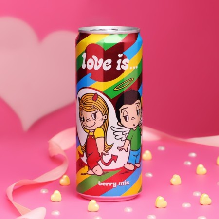 Glass water Love IS "Berry Mix", 330 ml