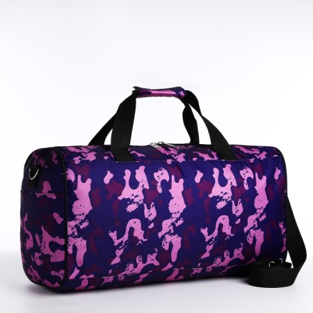 Road bag with lightning, external pocket, long belt, purple/lilac color