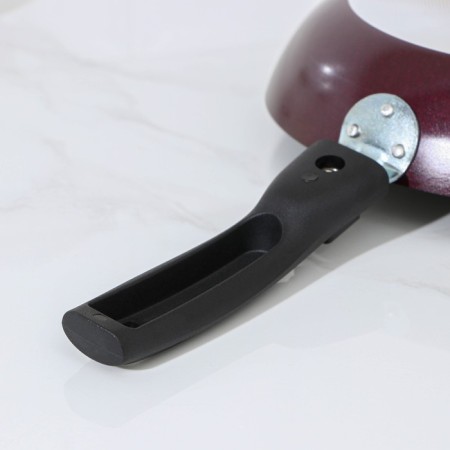 Pan "hostess", d = 20 cm, removable handle, glass cover, anti -stick coating, burgundy color-14