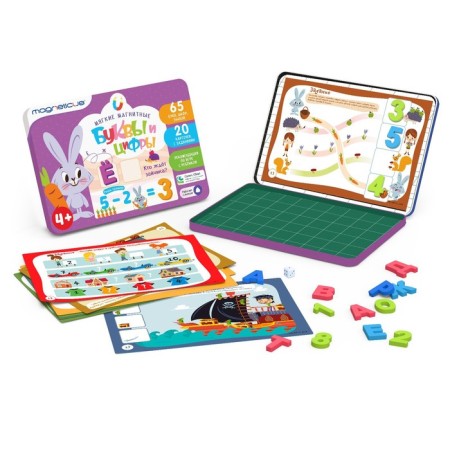 Game set for learning Magneticus “Magnetic letters and numbers”, 27.5x19x2.5 cm-2