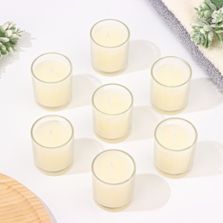 A set of aromatic candles in a glass "Jasminovid Madren", 12 pcs, 4.5x5 cm-1