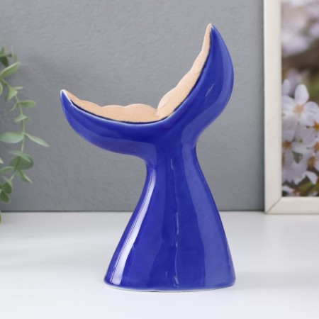 Souvenir Ceramics "Kita Tail" Sand-blue 11.4x6x17.3 cm-2