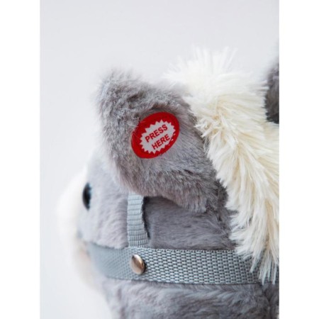 Horse Patal-rocking Amarobaby Prime, with wheels, 63x35x60 cm, gray color gray-5