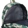 School backpack from textiles on a zipper, 3 pockets, green color