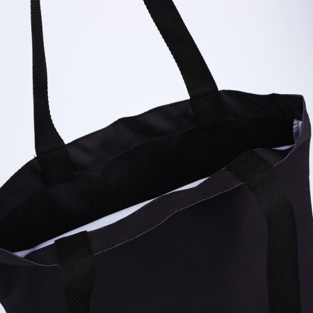 Shoper bag without fastening, black color-7