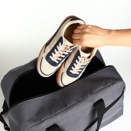 Road bag, textura, large size, color gray-2