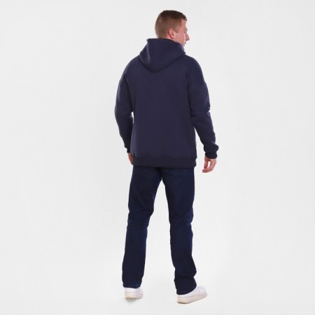 Male sweatshirt is laid down, the color is gray, size 52-2