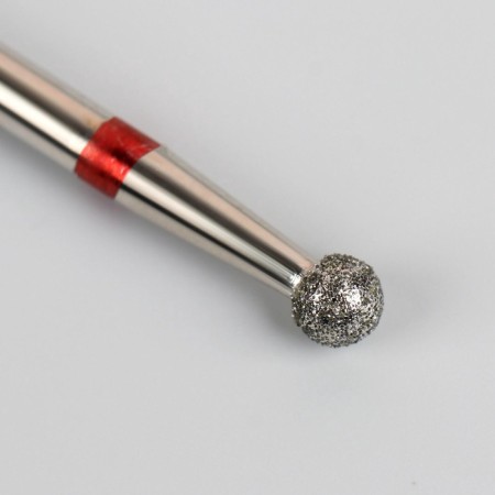 Diamond milling cutter for the "ball" manicure, fine granularity, 3.1 mm, in a plastic case-2