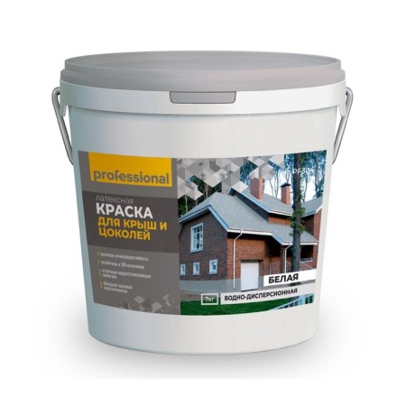 Paint for roofs and basements, 7 kg, white color