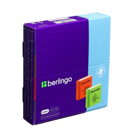 Eraser Berlingo 28*25*7mm "Fairy Tales", thermoplastic rubber, assorted colors-7