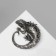 Iguan's “lizard” brooch, the color is gray-green in black silver