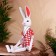 Souvenir "Bunny" hanging paws, wood 70 cm