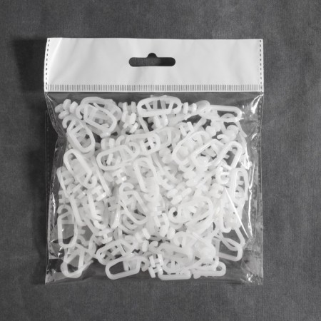 Hook for curtains, a roller with a lock is disassembled, 2.5 × 1.3 cm, white color-2