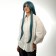Carnival wig "anime" blue color, long