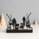 Climber Metal, wood on 2 candles "deer and houses" d = 4 cm 7.5x18x14 cm