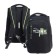 Youth backpack 42 x 31 x 22 cm, Grizzly, ergonomic back, laptop compartment, black/green